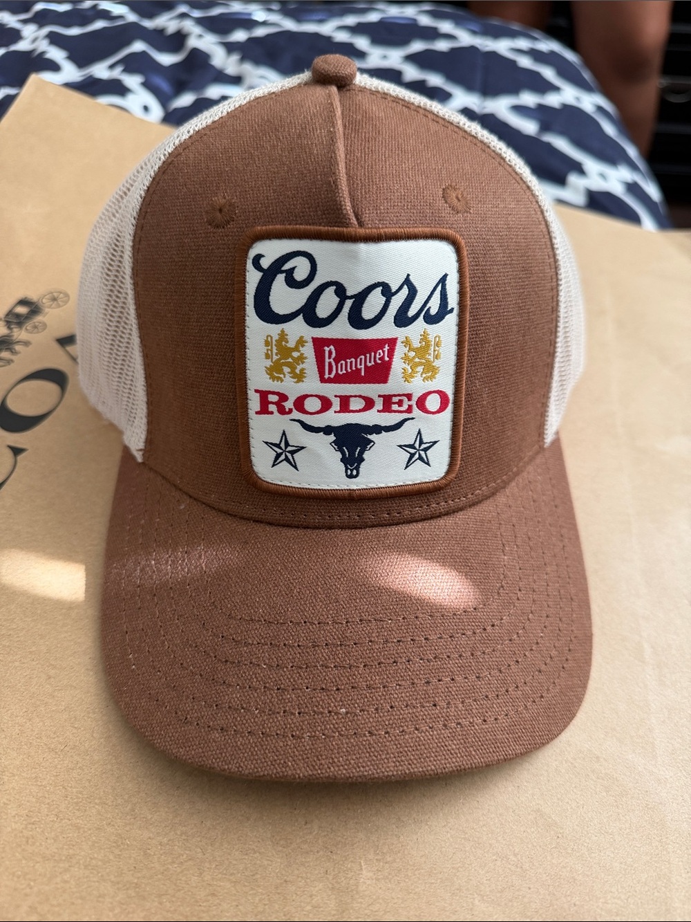 MAD Engine Brown and Cream Coors Rodeo Trucker Hat